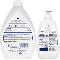 Dove large 34 oz refill bottle showing economical supply and skin-nourishing formula