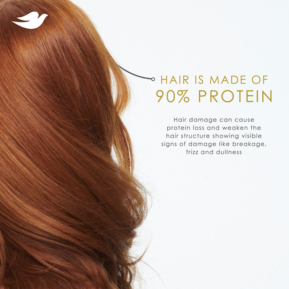 Wet hair after using Dove set demonstrating smoother, detangled strands