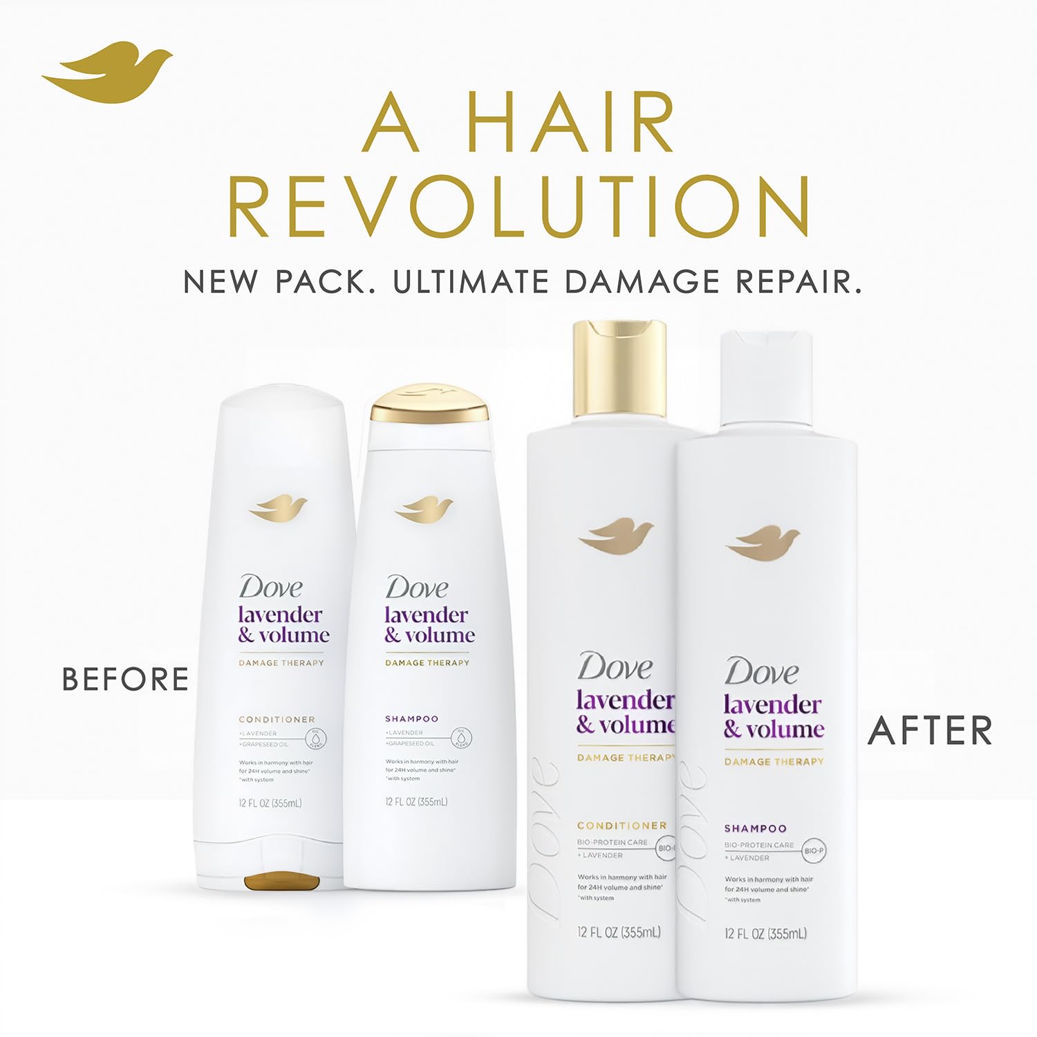 Dove conditioner open cap showing lightweight formula for detangling