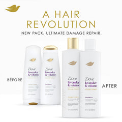 Dove conditioner open cap showing lightweight formula for detangling