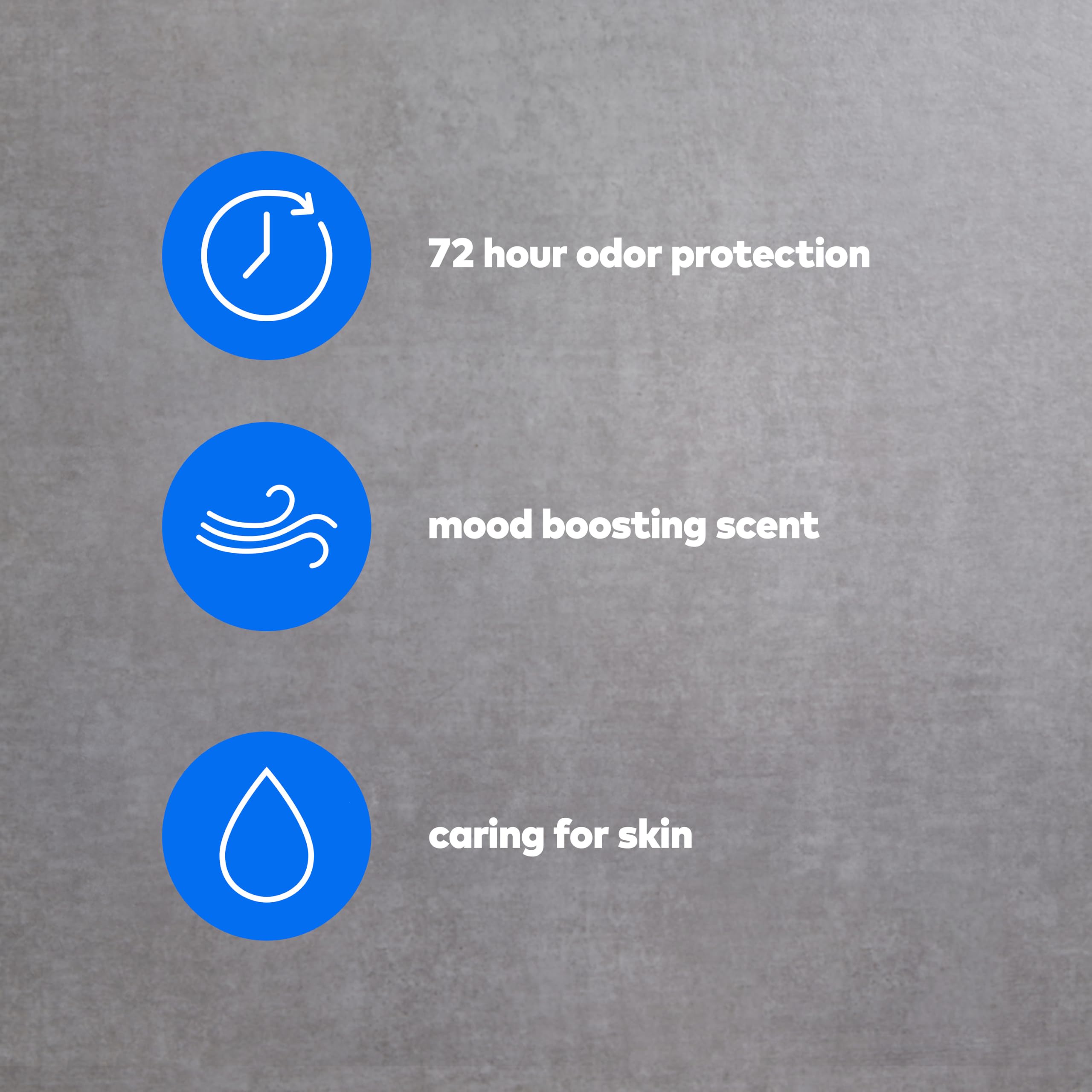 Dove Men+Care application on underarm in hand demonstrating easy, residue-free use