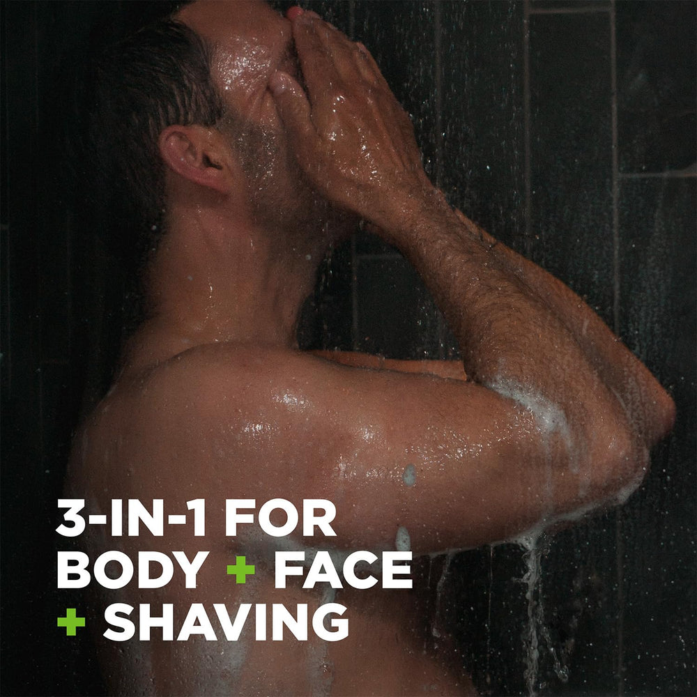 Dove Men+Care bar held in hand to show size and easy grip benefit