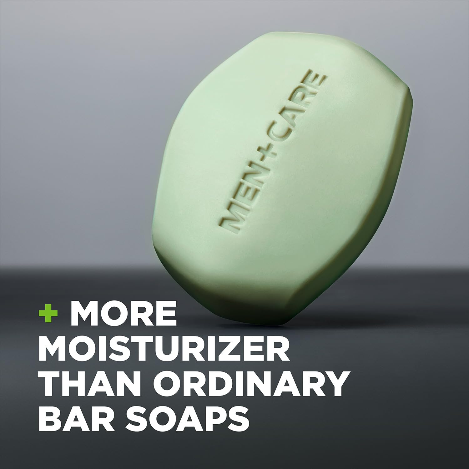Dove Men+Care label closeup highlighting moisturizing ingredients and benefits