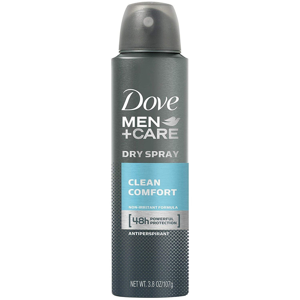 Dove Men + Care side label close-up highlighting non-irritant formula