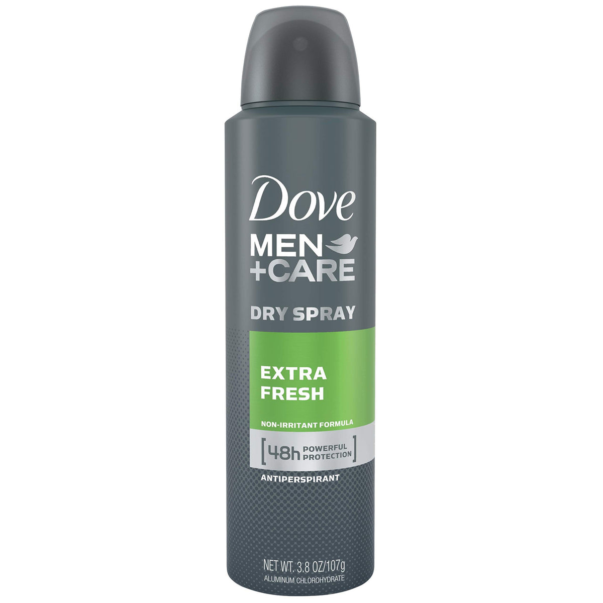 Dove Men+Care front packaging showing extra fresh scent and gentle protection