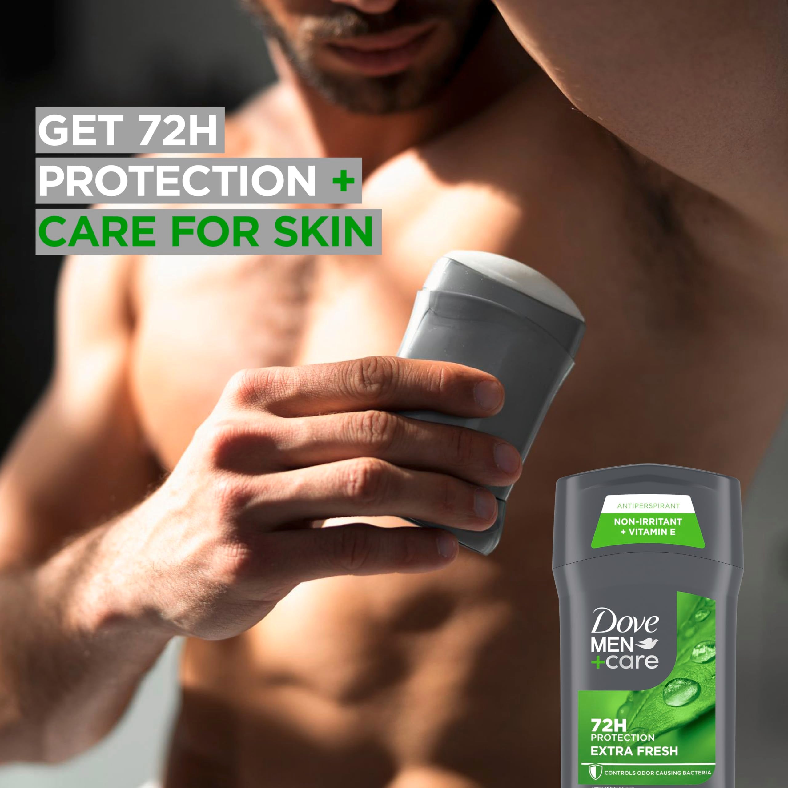 DOVE MEN + CARE stick beside ruler showing size and travel readiness
