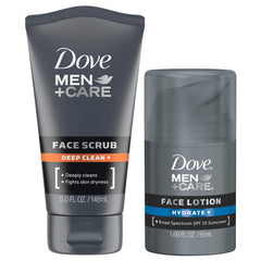 Dove Men+Care hydrate SPF 15 front packaging showing travel-friendly tube and moisturizing benefit