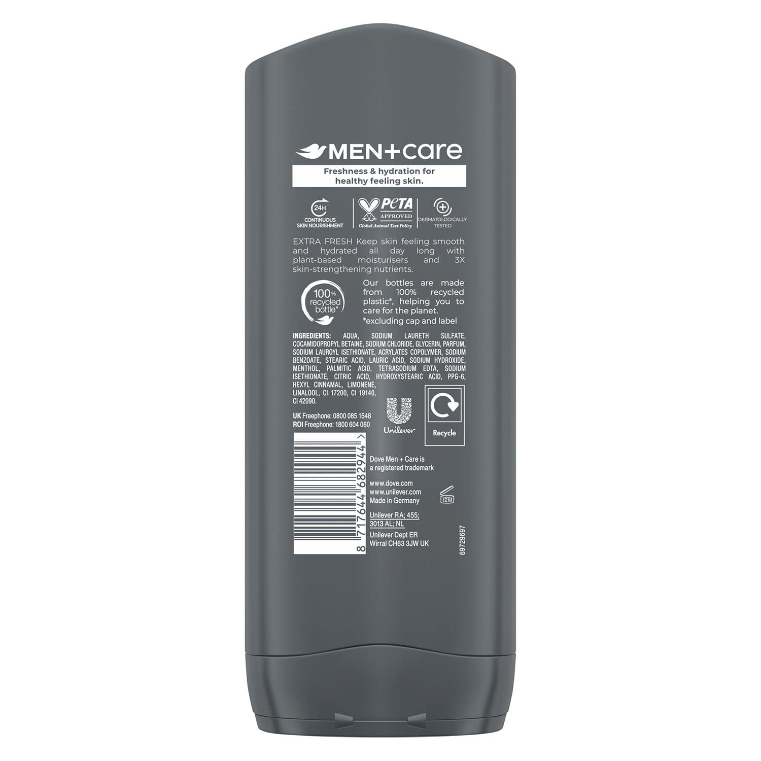 Dove Men+Care lather texture with rich foam for effective cleansing benefit