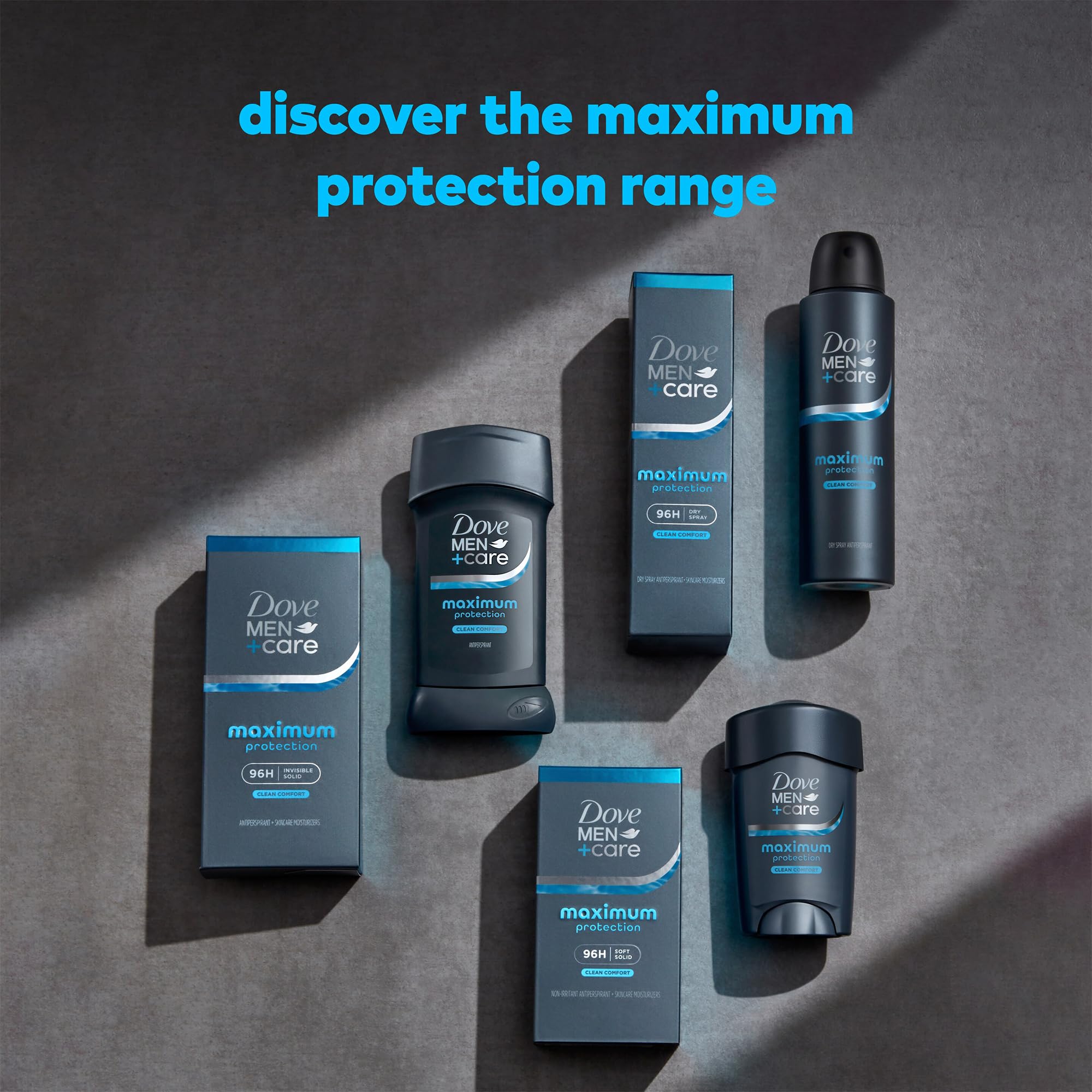Man applying Dove Men+Care outdoors demonstrating quick dry comfort benefit