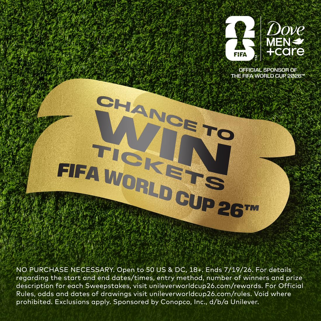 Dove Men+Care FIFA limited edition label with QR code offering promotion entry
