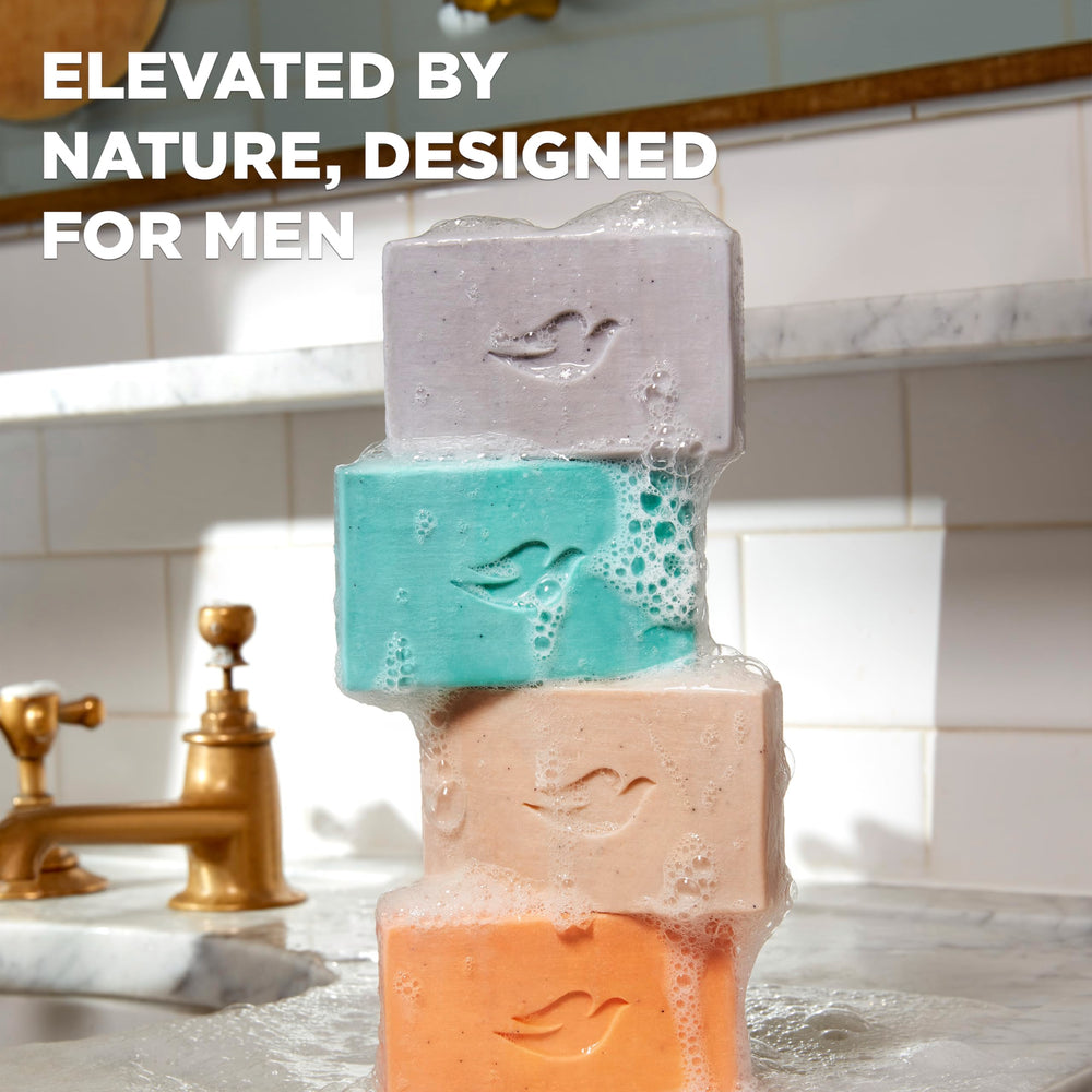DOVE MEN + CARE rich lather in hand delivering gentle cleansing