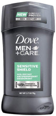 Dove Men+Care front packaging showing stick and gentle protection