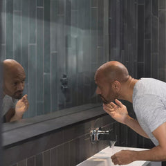 Dove Men+Care bundle size comparison showing both products and easy travel portability benefit