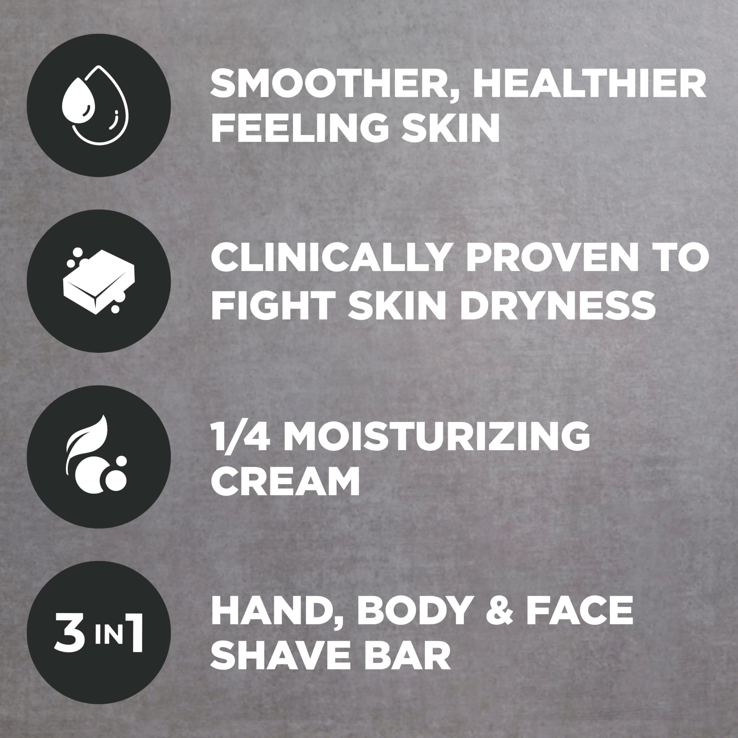 DOVE MEN + CARE lather in hand showing rich foam and easy application benefit