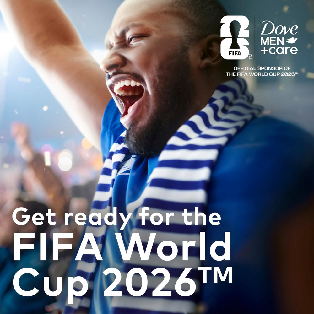 Dove Men+Care FIFA World Cup limited-edition packaging celebrating tournament energy