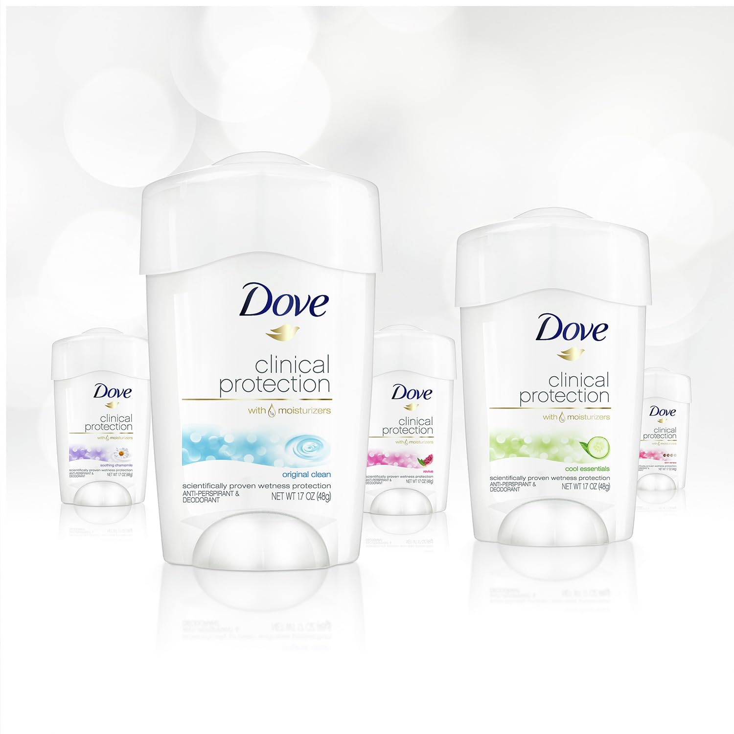 Visual callout of Dove 1/4 moisturizers to show skin-soothing benefit