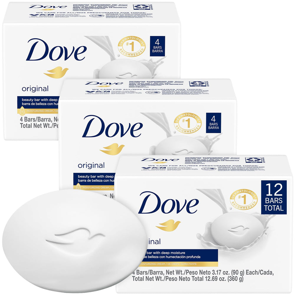 Dove front packaging showing three boxes and value pack benefit