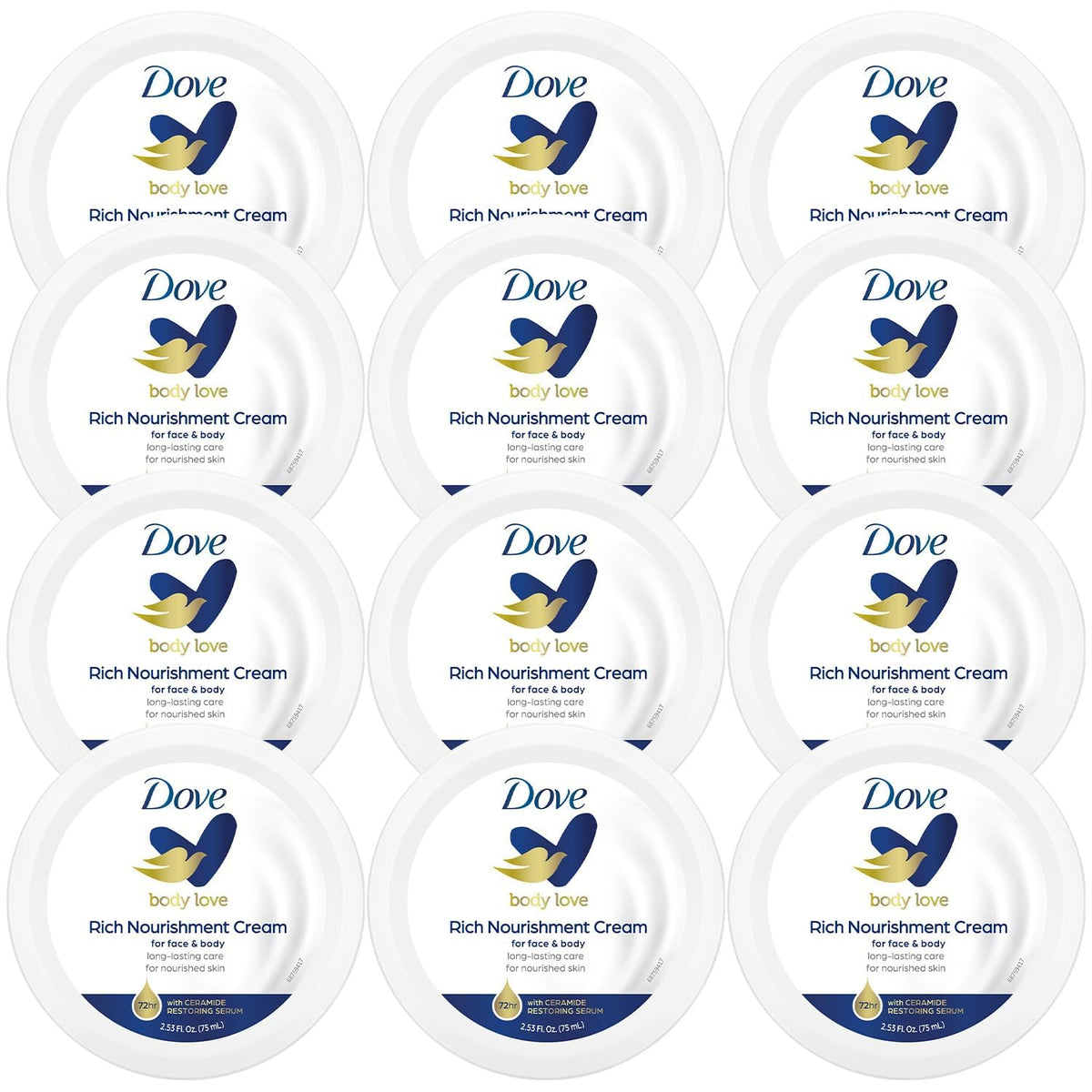 Dove front packaging compact jar showing label and travel-friendly hydration
