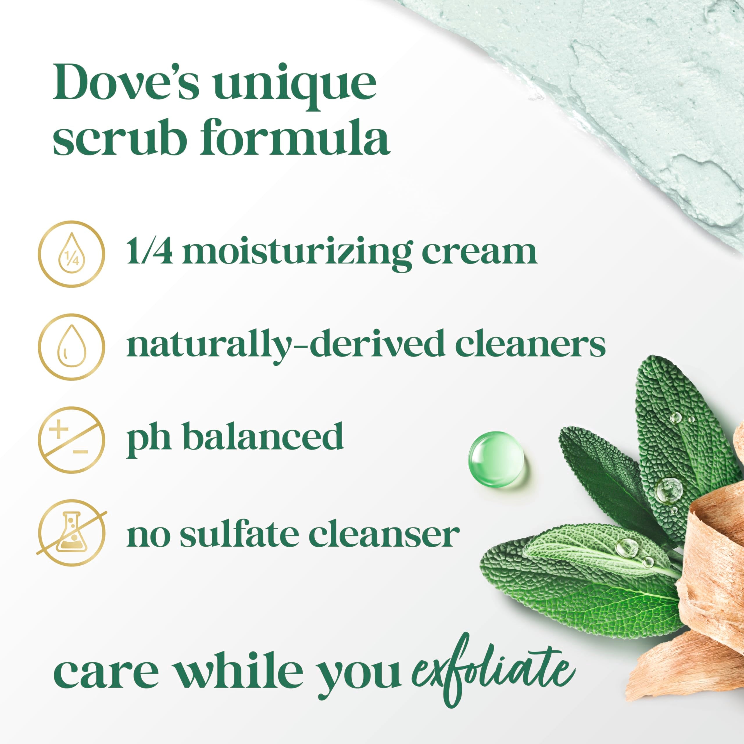 Dove three‑pack arrangement showing value pack and consistent hydration