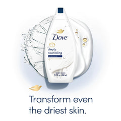 Dove pump bottle label detail highlighting moisturizing formula