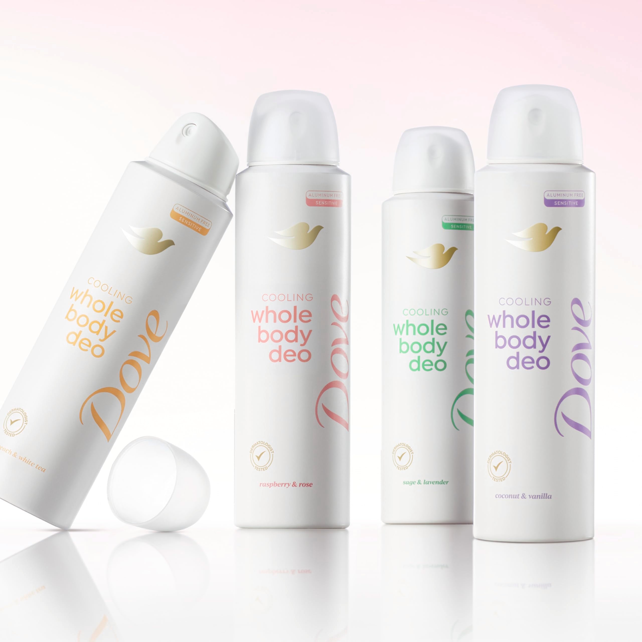 Dove raspberry & rose being applied after workout for instant freshness