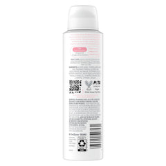 Dove raspberry & rose side label highlighting aluminum-free formula