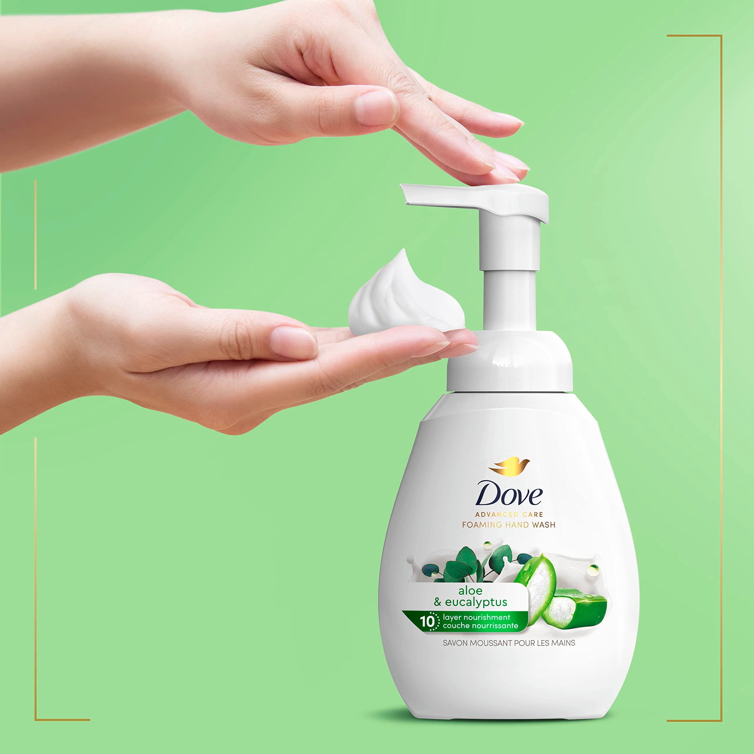 Dove recycled plastic bottle mark close-up, signaling eco-friendly packaging advantage