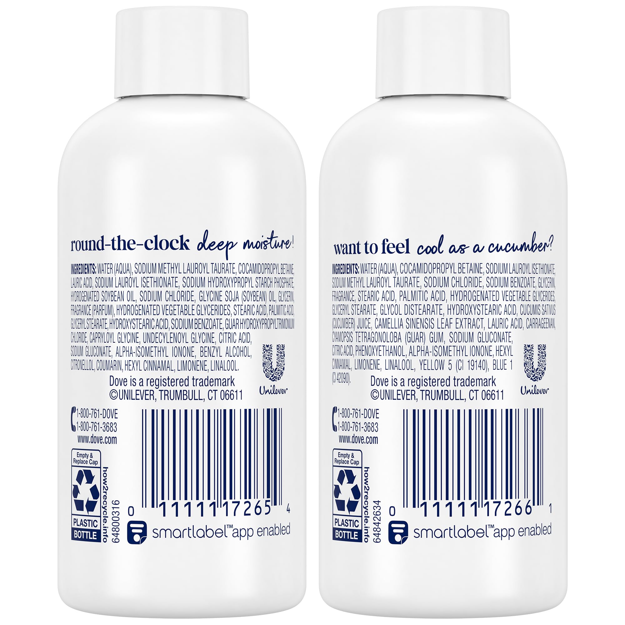 Dove Refresh Cucumber & Green Tea front packaging energizing cleanse