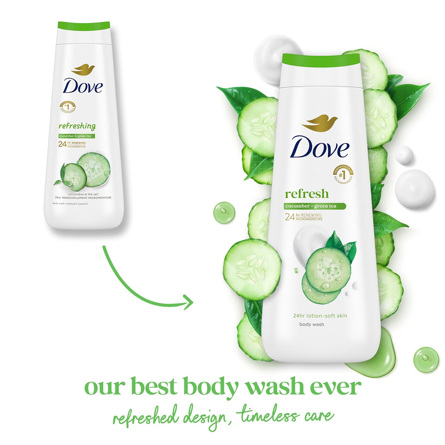Dove creamy foam texture on hand showing rich lather and gentle cleanse benefit