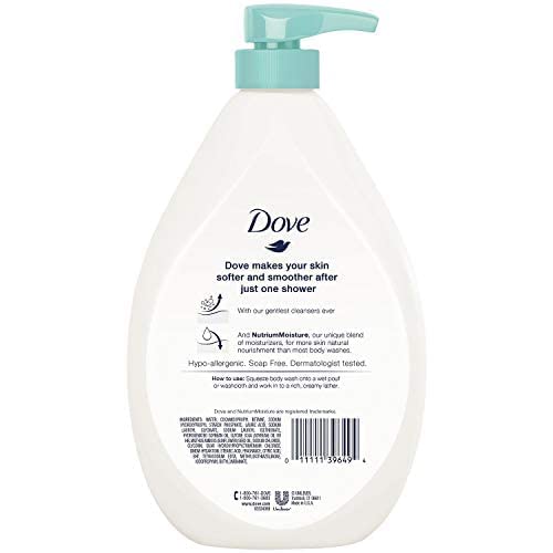 Dove pump close-up with creamy lather texture highlighting moisturizing nourishment