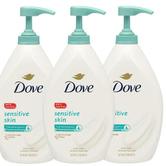 Dove bottle front packaging showing label and recycled plastic benefit