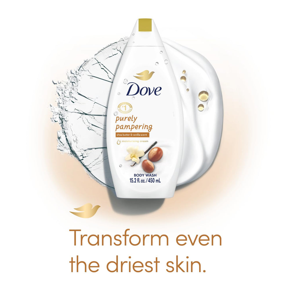 Dove shea butter and vanilla texture foam lather, creamy cushiony feel benefits skin softness