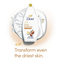 Dove shea butter and vanilla texture foam lather, creamy cushiony feel benefits skin softness