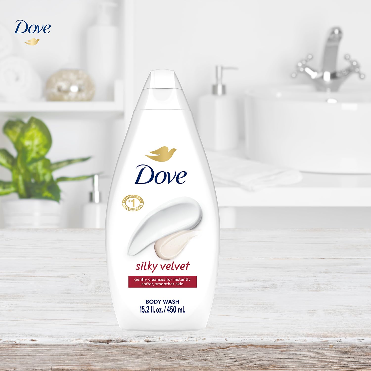 Dove Silky Velvet next to common objects for size comparison and value