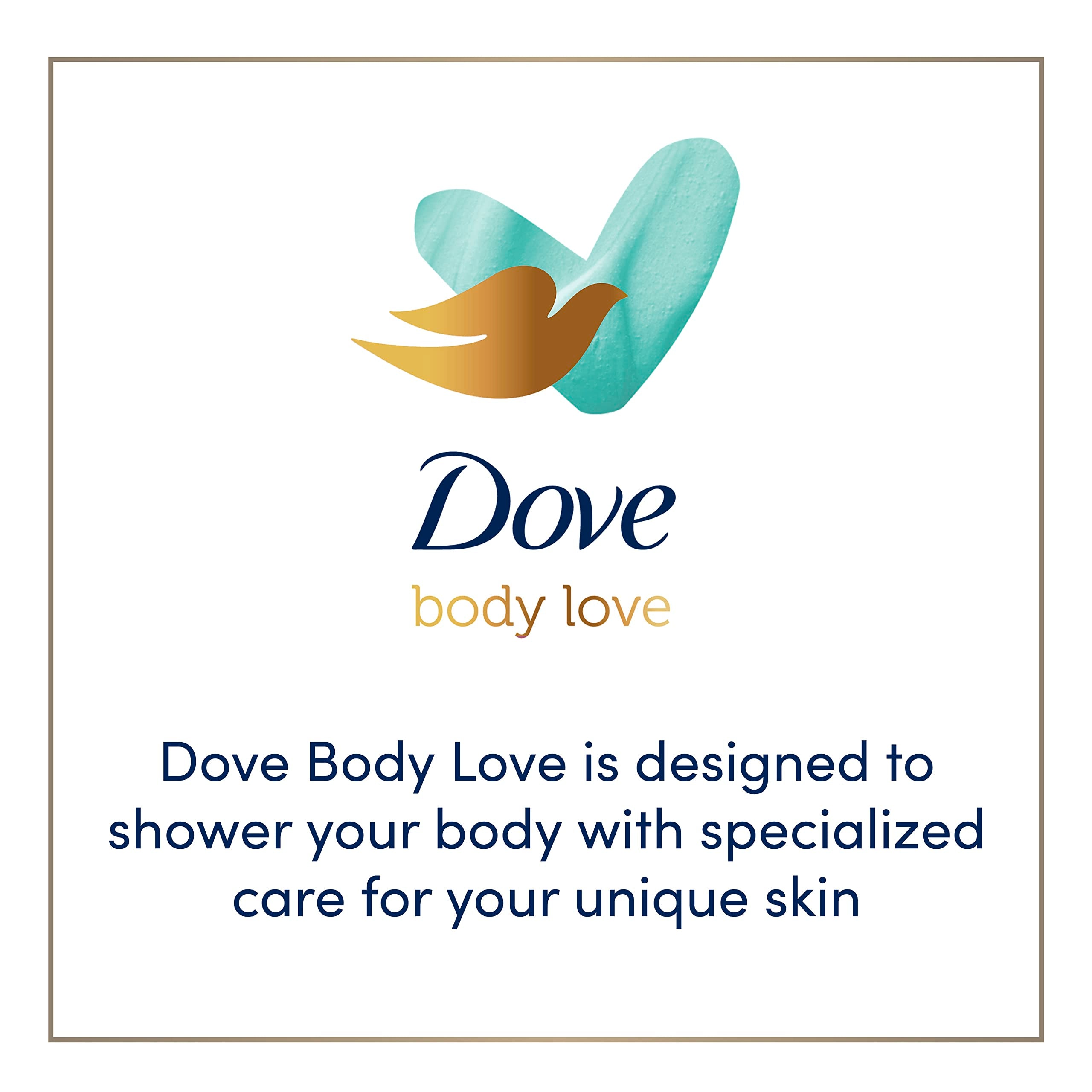Dove jar next to hand for size comparison and easy in-shower use