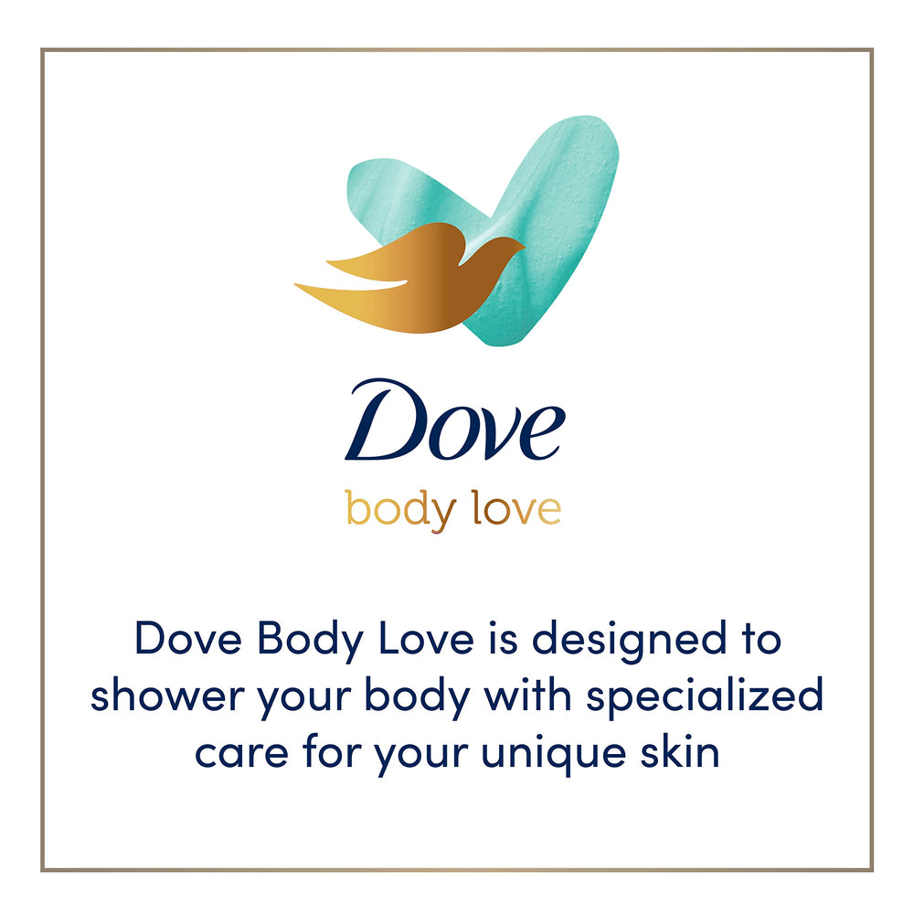 Dove jar next to hand for size comparison and easy in-shower use