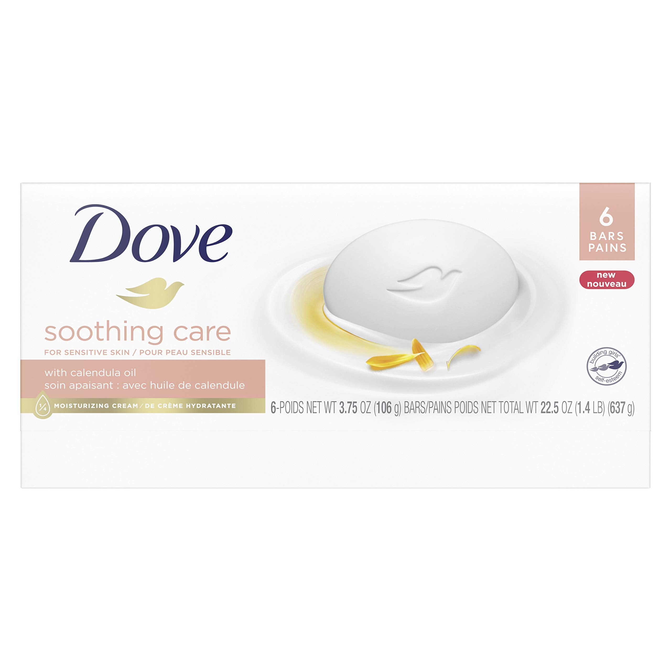 Dove beauty bar close-up texture showing creamy surface and gentle feel