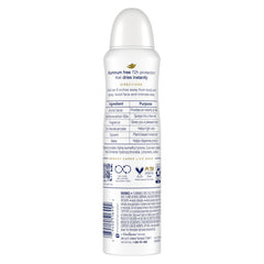 Dove spray can close-up nozzle showing precise spray control benefit