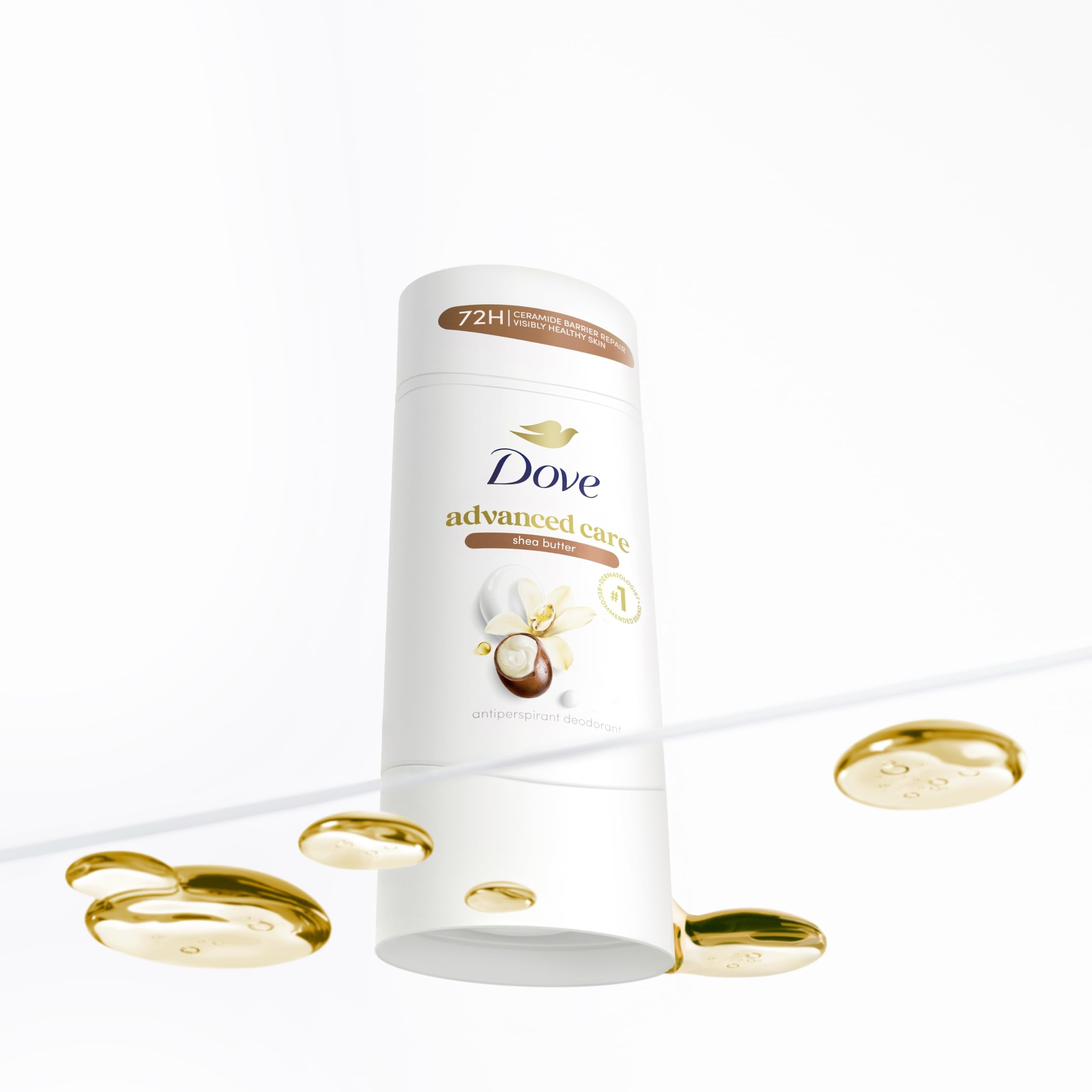 Dove stick held in hand illustrating compact size and travel convenience