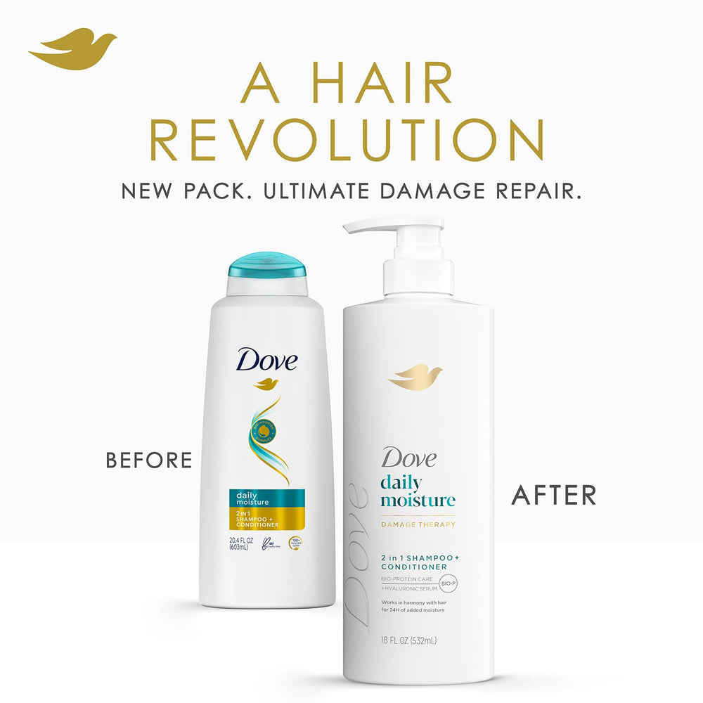 Close-up of Dove hair serum texture showing hyaluronic-rich serum for stronger hair