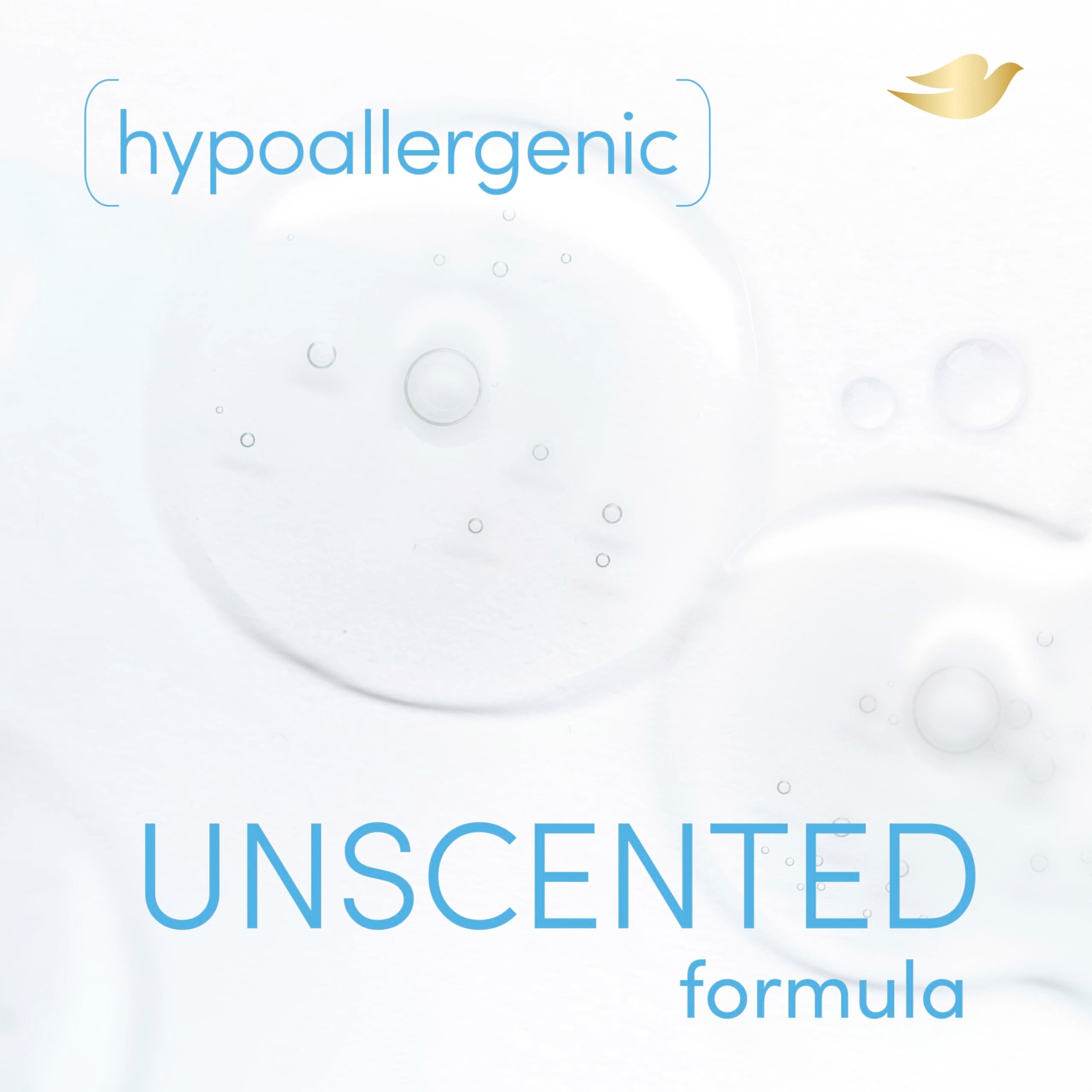 Dove unscented cream deodorant on bathroom shelf in lifestyle scene promoting everyday use