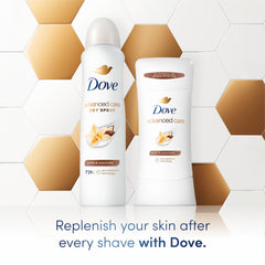 Dove antiperspirant close-up texture highlighting smooth moisturizing finish