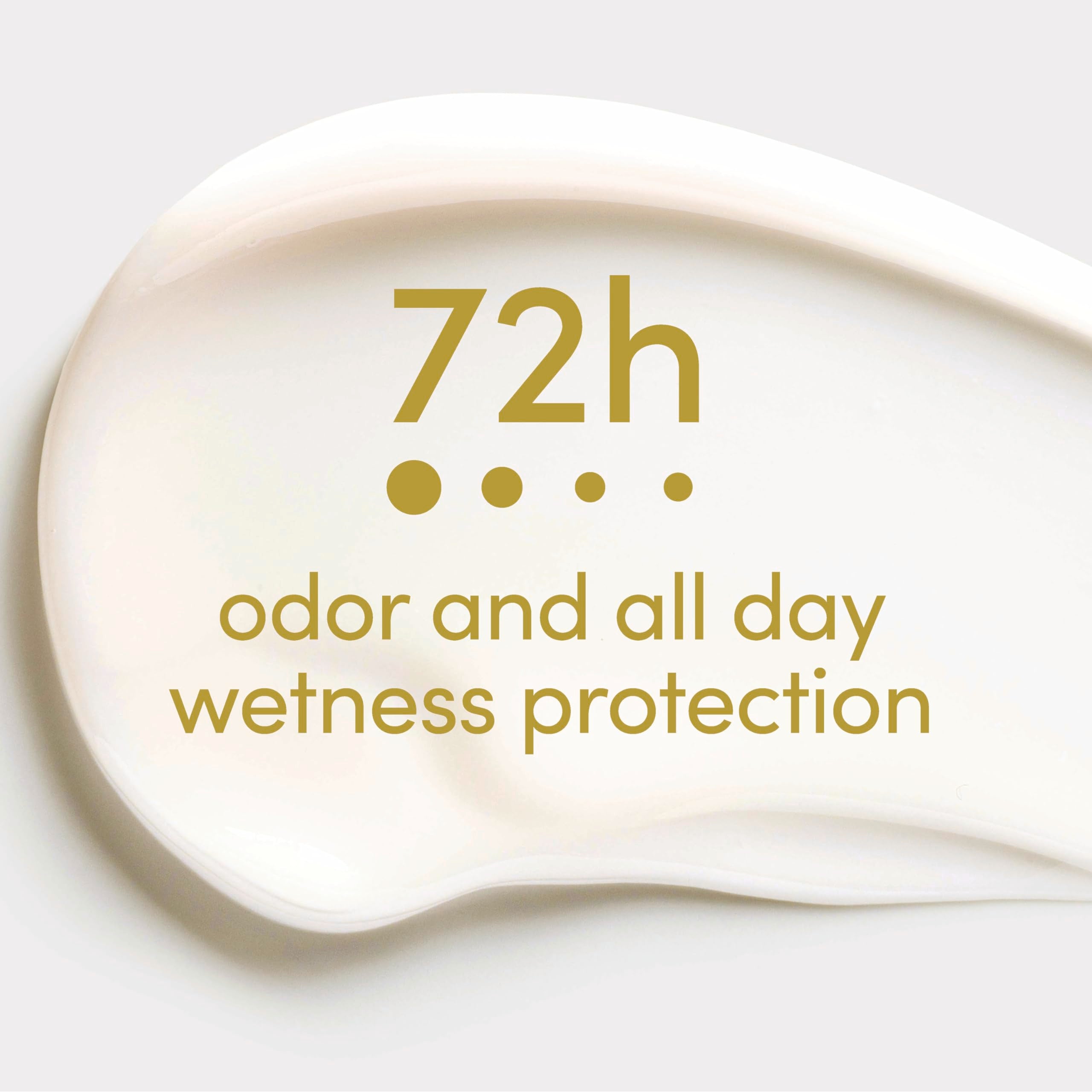 Dove antiperspirant next to a coin showing 2.6 oz size and portability
