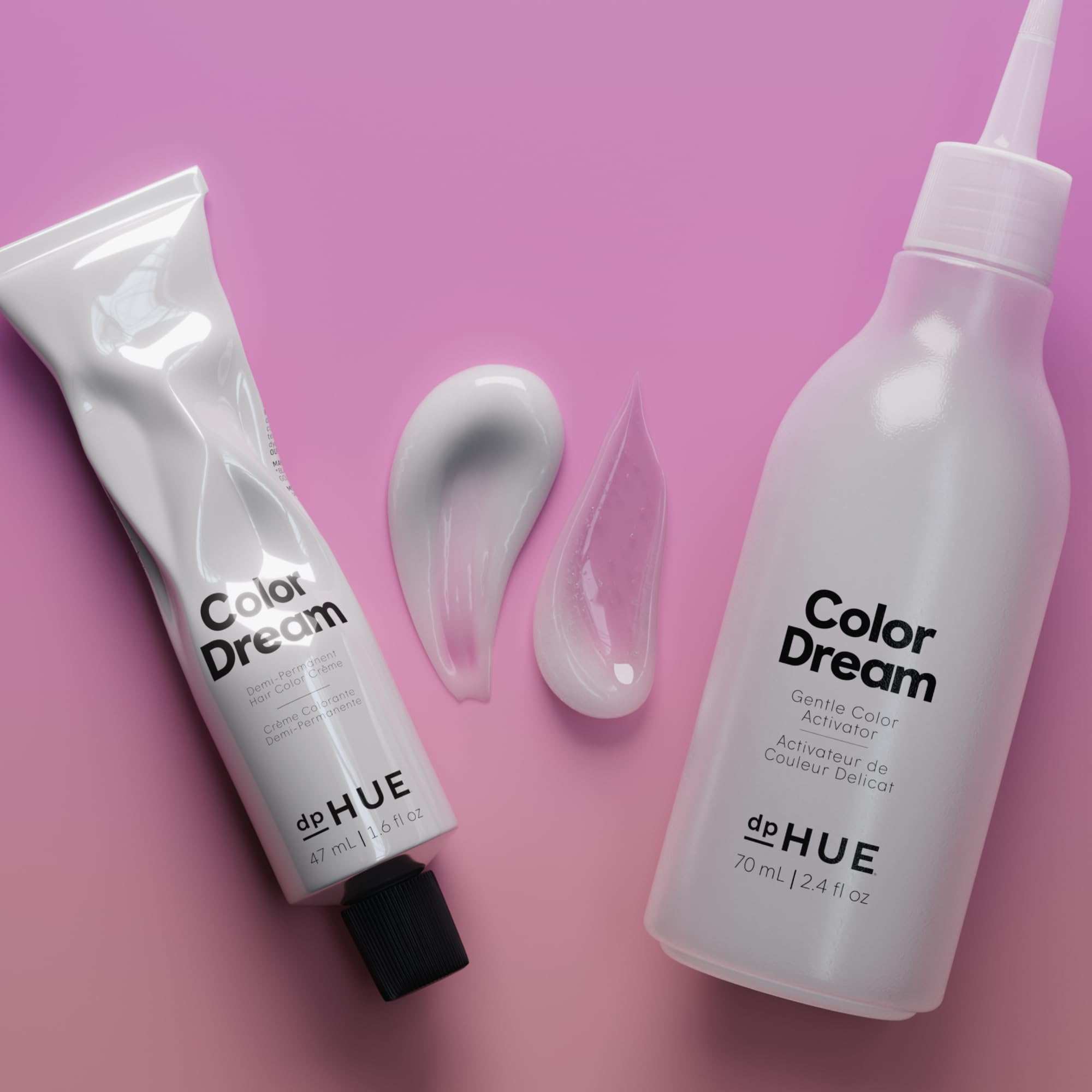 dpHUE 4 oz tube in hand showing compact size and travel-friendly convenience