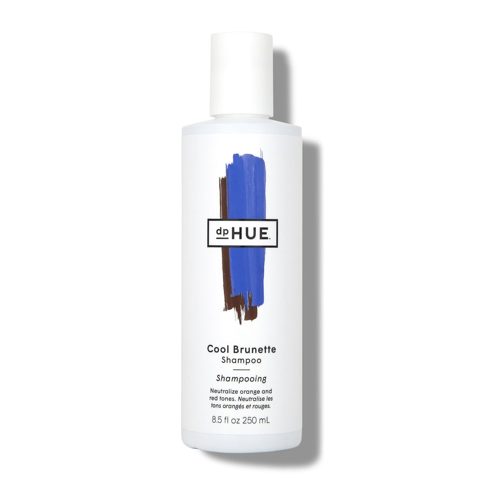 dpHUE bottle front view showing cool brunette branding and benefits