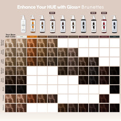 dpHUE applying Gloss+ on damp hair demonstrating quick no-mix benefit