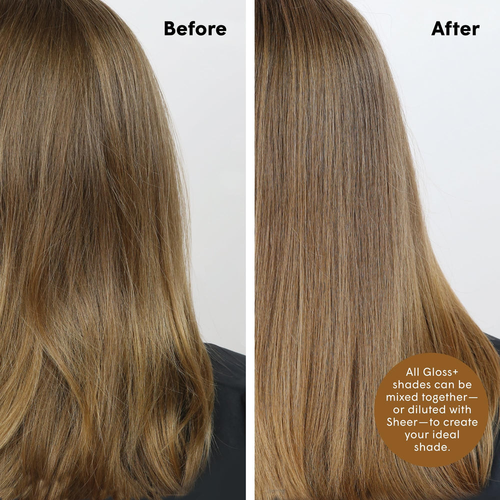 dpHUE being applied to blonde hair to enhance tone and shine
