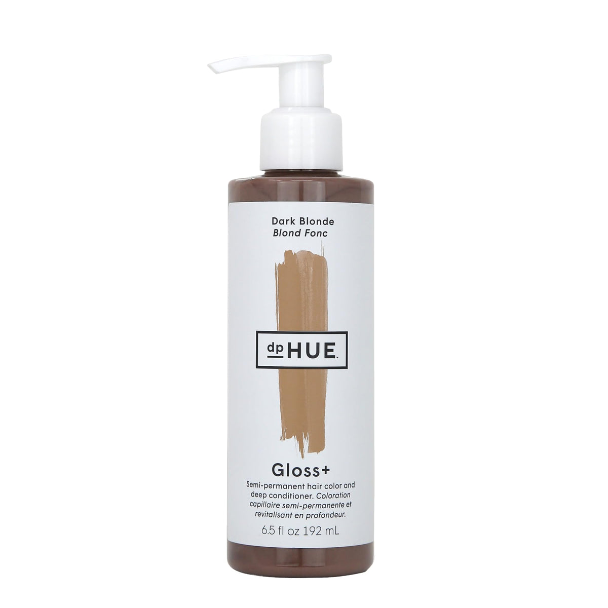 dpHUE bottle front view showing Dark Blonde gloss for instant shine