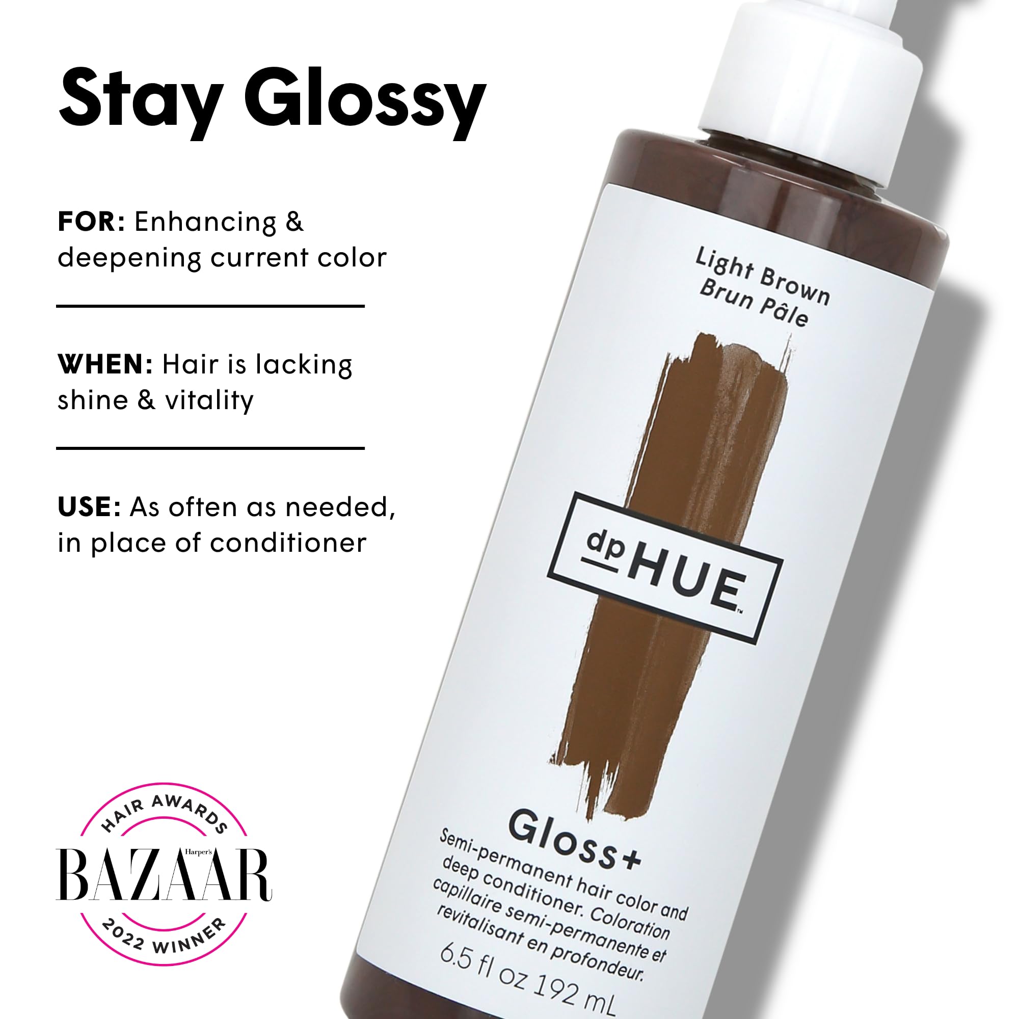 dpHUE close-up texture of Gloss+ cream-gel showing smooth application benefit