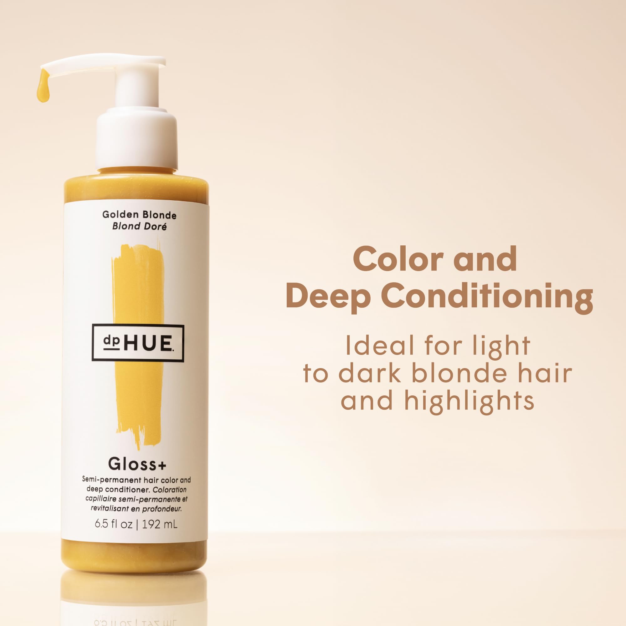 dpHUE bottle cap and label close-up highlighting easy use benefit